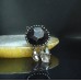 Clear Crystal Silver Solder Jewelry Antique Silver Plated Clear Crystal Garnet Soldered Free Form Pendant