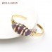 Gold Crystal Jewelry Amethyst Crystal Wire Wrapped Free Form Nugget Gold Plated Raw Amethyst Crystal Bangle