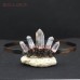 Crystal Crown Clear Crystal Antique Bronze Plated Clear Crystal Pyramid Point Hair Jewelry Crown