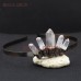 Crystal Crown Clear Crystal Antique Bronze Plated Clear Crystal Pyramid Point Hair Jewelry Crown