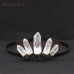 Crystal Crown Clear Crystal Antique Bronze Plated Clear Crystal Pyramid Point Hair Jewelry Crown