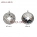 Pendant Jewelry Star Pendant Clear Silver Plated Cubic Zirconia Round Shape North Star Starburst Pendant