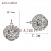 Silver Round Pendants Round Pendant Round Shape Buddha Clear Silver Plated Cubic Zirconia Pendant