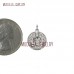 Silver Round Pendants Round Pendant Round Shape Buddha Clear Silver Plated Cubic Zirconia Pendant