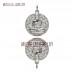 Silver Round Pendants Round Pendant Round Shape Buddha Clear Silver Plated Cubic Zirconia Pendant