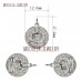 Silver Round Pendants Round Pendant Round Shape Buddha Clear Silver Plated Cubic Zirconia Pendant