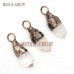 Antique Pendant Jewelry Clear Crystal Free Form Point Antique Bronze Plated Clear Crystal Pendant