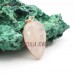 Gold Rose Quartz Crystal Pendant Inverted Teardrop Faceted Rose Gold Plated Rose Quartz Crystal Pendant