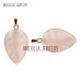 Gold Rose Quartz Crystal Pendant Inverted Teardrop Faceted Rose Gold Plated Rose Quartz Crystal Pendant