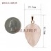 Gold Rose Quartz Crystal Pendant Inverted Teardrop Faceted Rose Gold Plated Rose Quartz Crystal Pendant