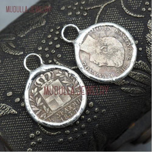 Soldering Copper Jewelry Copper Coin Pendant Solder Pendant Soldered Round Shape Pendant Replica Coin