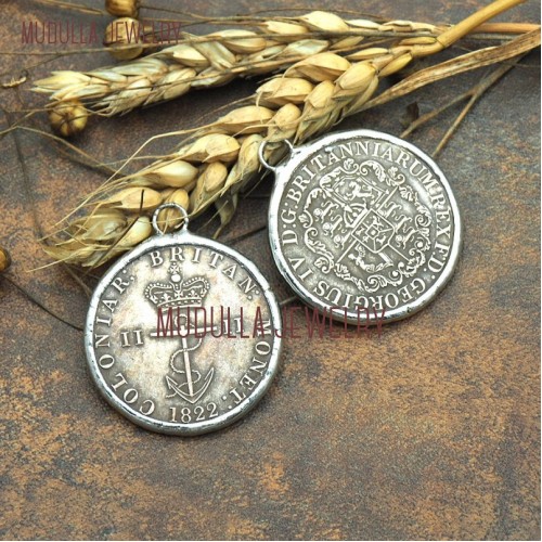 Round Pendant Jewelry Solder Pendant Copper Jewelry Soldered Round Shape Pendant Replica Coin