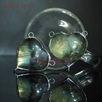 Jewelry Solder Jewelry Heart Labradorite Pendant Heart Shape Pendant Labradorite Soldered Heart Shape Pendant