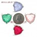 Copper Jewelry Cubic Zirconia Pendant Mix Color Silver Plated Cubic Zirconia Heart Shape Pendant