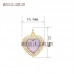 Copper Jewelry Gold Plated Crystal Gold Pendant Jewelry Heart Shape Gold Plated Glass Crystal Pendant