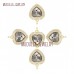 Crystal Heart Gold Plated Pendant Heart Shape Pendant Gold Heart Shape Gold Plated Glass Crystal Pendant