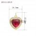 Plated Heart Gold Crystal Pendant Jewelry Gold Pendant Gold Plated Glass Crystal Heart Shape Pendant