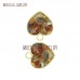 Heart Gold Crystal Pendant Heart Shape Pendant Gold Natural Heart Shape Gold Plated Crystal Pendant