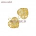 Heart Pendant Plated Gold Plated Pendant Heart Shape Gold Plated Clear Crystal Pendant