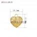 Heart Pendant Plated Gold Plated Pendant Heart Shape Gold Plated Clear Crystal Pendant