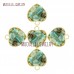 Jewelry Heart Pendant Plated Gold Plated Pendant Gold Heart Shape Gold Plated Amazonite Pendant