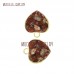 Stone Heart Gold Jewelry Heart Shape Pendant Stone Pendant Gold Plated Red Jasper Stone Heart Shape Pendant