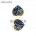 Jewelry Sodalite Gold Plated Pendant Gold Pendant Gold Plated Brazilian Sodalite Heart Shape Pendant