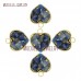 Jewelry Sodalite Gold Plated Pendant Gold Pendant Gold Plated Brazilian Sodalite Heart Shape Pendant