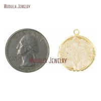 Jewelry Round Gold Plated Pendant Gold Crystal Pendant Round Shape Gold Plated Clear Crystal Pendant