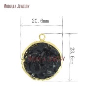 Black Jewelry Onyx Gold Plated Gold Pendant Jewelry Round Pendant Round Shape Black Gold Plated Onyx Pendant