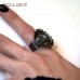 Antique Rings Pyrite Crescent Moon And Rainbow Labradorite Ring Pyrite Crystal Labradorite Statement Ring