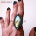 Rainbow Labradorite Ring Big Blue Gold Rainbow Labradorite Adjustable Ring Teardrop Marquis Labradorite Ring