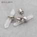 Earrings Quartz Earrings Mix Color Clear Crystal Raw Quartz Light Up Soldered Pillar Point Stud Earrings