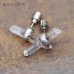 Earrings Quartz Earrings Mix Color Clear Crystal Raw Quartz Light Up Soldered Pillar Point Stud Earrings