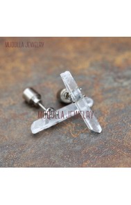 Stud Earrings Crystal Jewelry Crystal Earrings Light Up Jewelry Clear Crystal Light Up Pillar Stud Earrings