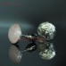 Jewelry Light Rose Quartz Rose Quartz Earrings Light Up Soldered Coin Shape Rose Quartz Crystal Stud Earrings