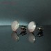 Jewelry Light Rose Quartz Rose Quartz Earrings Light Up Soldered Coin Shape Rose Quartz Crystal Stud Earrings