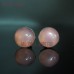 Round Stud Earrings Jade Studs Jade Jewelry Solder Pink Jade Light Up Soldered Round Shape Stud Earrings