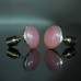 Round Stud Earrings Jade Studs Jade Jewelry Solder Pink Jade Light Up Soldered Round Shape Stud Earrings