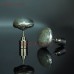 Stud Round Earrings Light Up Jewelry Labradorite Light Up Soldered Coin Shape Stud Earrings