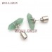 Silver Plated Earrings Silver Plated Aventurine Light Up Double Terminated Point Hexagon Stud Earrings