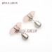 Light Up Earrings Silver Plated Rose Quartz Crystal Light Up Double Terminated Point Hexagon Stud Earrings